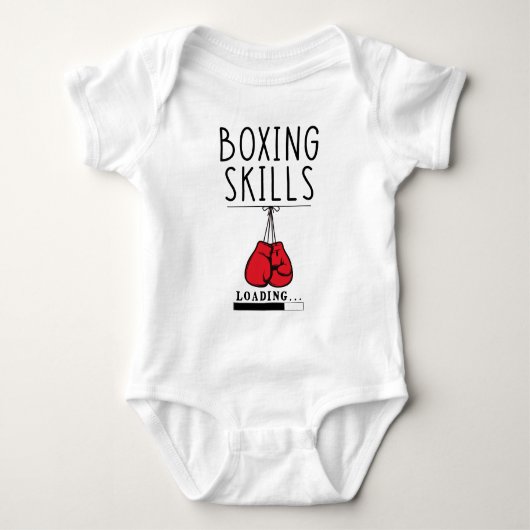 Body Petit Bébé de boxe - Compétences de boxe - Punchin (Devant)
