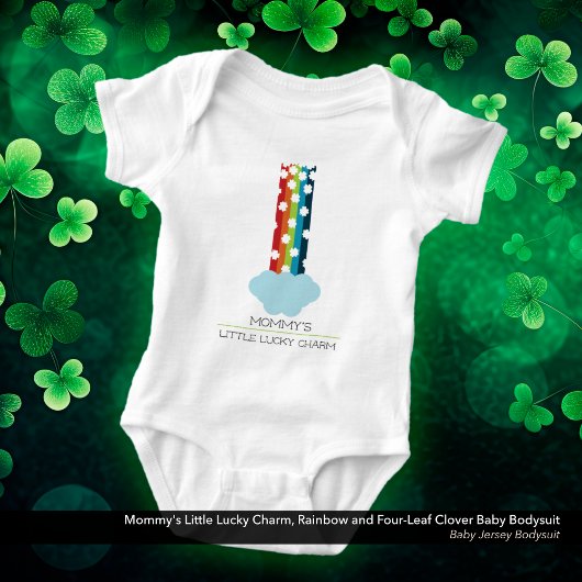 Body Petit Charme Chanceux de maman Arc-en-ciel 4-Leaf