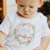 Body Petit Fleur sauvage | Fille 1er anniversaire