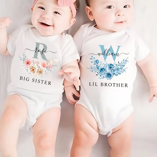 Body Petit frère avec monogramme assorti