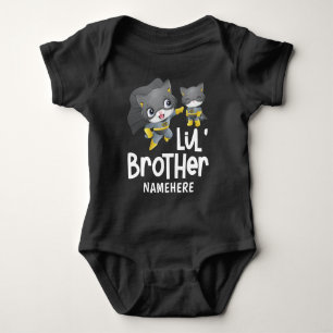 Body Petit Frère Super Héros Chat Nom Personnalisé