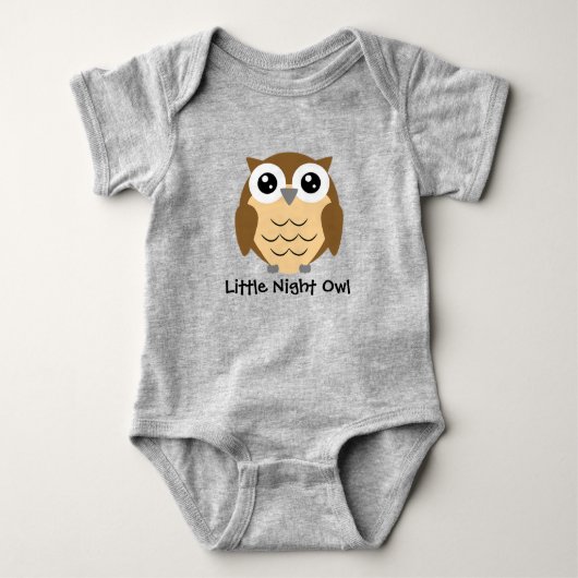 Body Petit hibou Design Baby Bodysuit (Devant)