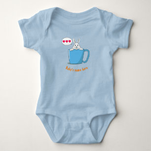 Body Petit lapin blanc dit "Je t'aime"