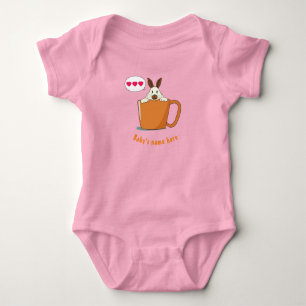 Body Petit lapin Latte dit "Je t'aime"