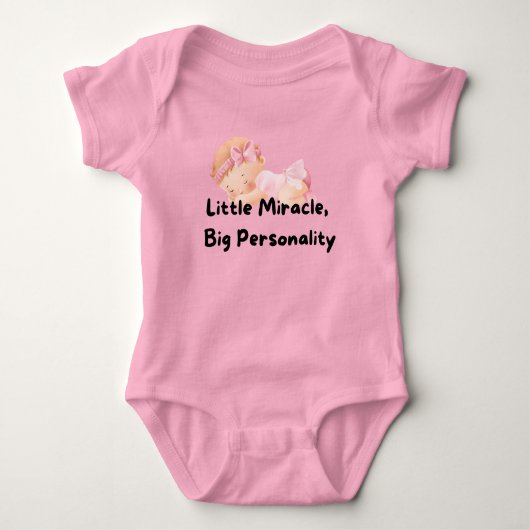 Body 👶 "Petit Miracle, Grandes Personnalités" Baby Tee (Devant)