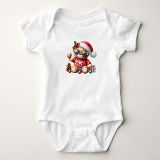 Body Petit ours de Père Noël (Devant)