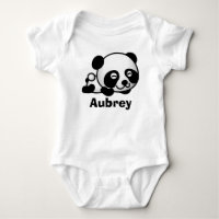Petit ours panda mignon personnalisé de bébé