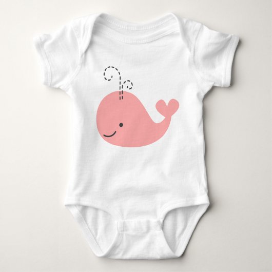 Body Petite baleine en rose (Devant)