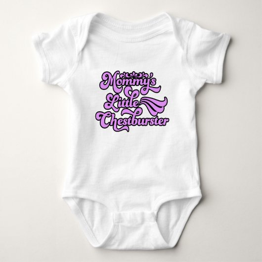 Body Petite Chestburster de maman, violet dans le style (Devant)