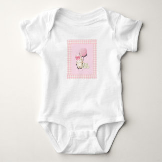 Body Petite fille Bunny Nursery Imprimer - Rose En vich