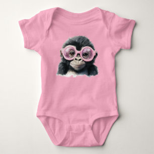 Body Petite Gorilla aux verres roses