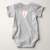Body Petite soeur Baby Faire-part Nom et monogramme (Dos)