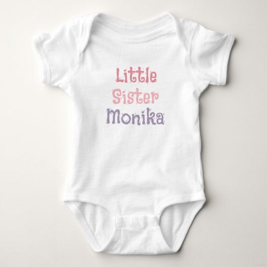 Body Petite Soeur Coloré Monogramme Filles (Devant)