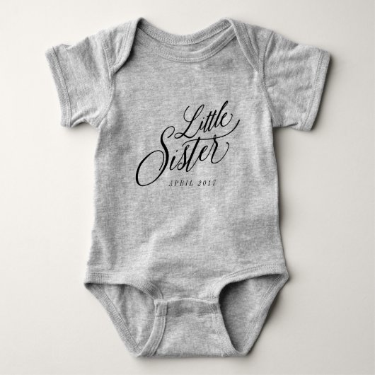Body Petite Soeur Date d'échéance personnalisée (Devant)