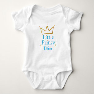 Body Petits texte de prince Blue et couronne d'or
