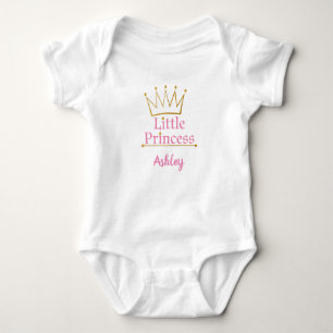 Body Petits texte de princesse Pink et couronne d'or