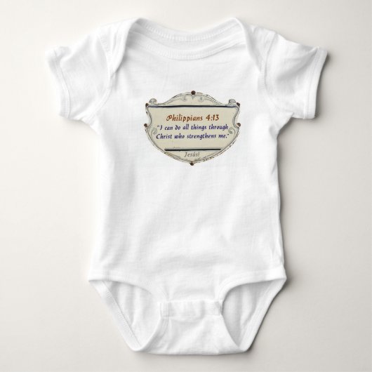 Body Philippians 4:13 Shield Baby Bodysuit (Devant)