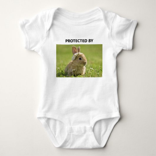 Body Photo de lapin protégé drôle (Devant)