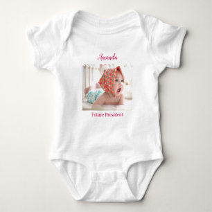 Body Photo de votre enfant "futur président" Nom Messag