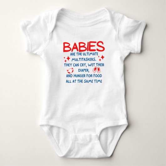 Body phrases drôles Gift Baby Bodysuit (Devant)