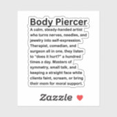 Body piercer sticker (Vel)