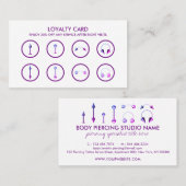 Body Piercing Loyalty Visitekaartje (Voorkant / Achterkant)