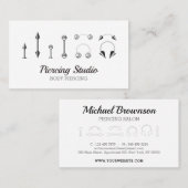 Body Piercing Studio Sterling Silver Jewelry Visitekaartje (Voorkant / Achterkant)