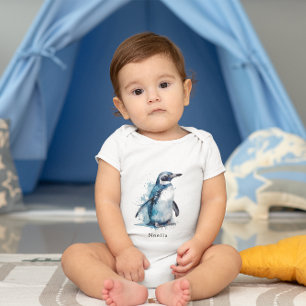 Body Pingouin d'aquarelle Arctique, personnalisé