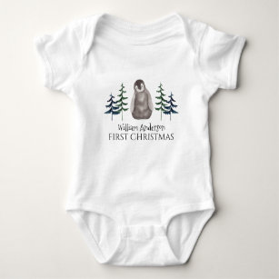 Body Pingouin et arbre de Noël personnalisés  
