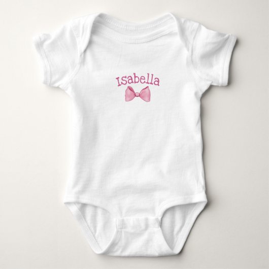 Body Pink Bow Baby Girl Tee (Devant)