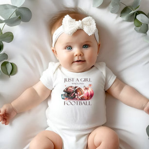 Body Pink Bow Juste une fille qui aime le football Todd