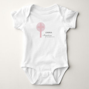 Body Pink Lace Girl Baptême Personnalisé
