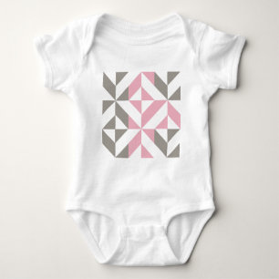Body Pink Raspberry and Silver Geometric ZigZag