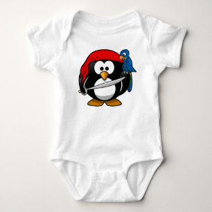 Body Pirate Penguin avec une Bandanna rouge et un perro
