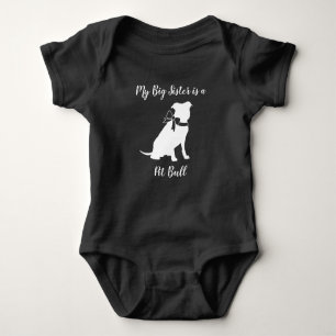 Body Pit Bull Dog Baby shower Pink Girl Pitbull