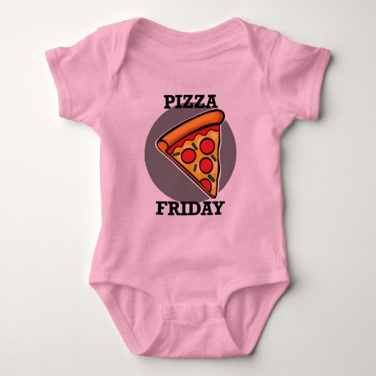 Body Pizza Friday Design - Bodysuit Baby Jersey (Devant)