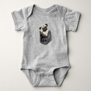 Body Pocket Carlin Gris Baby Bodysuit