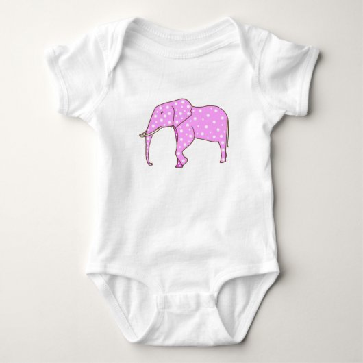 Body Pois blancs sur le corps d'éléphant rose (Devant)