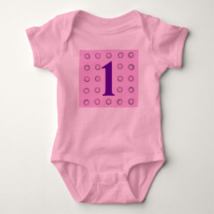 Body Pois rose et violet stratifiés Âge 1 Creepers