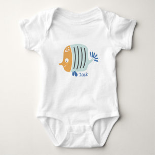 Body Poisson Personnalisé Animaux de mer Bébé Bodysuit