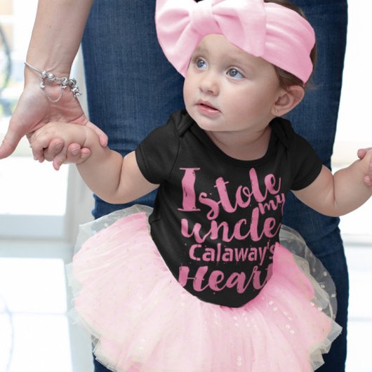 Body Poisson rose personnalisé Mes oncles Coeur