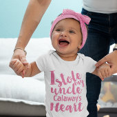 Body Poisson rose personnalisé Mes oncles Coeur