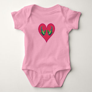 Body Poissons-anges jumeaux dans un cœur rouge - Illust