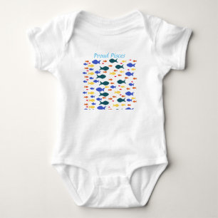 Body Poissons Bébé Jersey Bodysuit, Blanc
