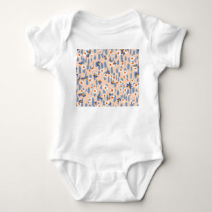 Body Poissons botaniques : Motif Vintage sans couture.