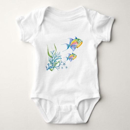 Body Poissons tropicaux colorés Art unique (Devant)