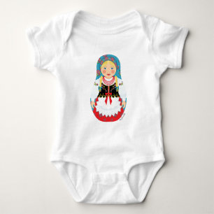 Body Pole Matryoshka Baby Bodysuit