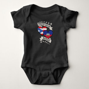 Body Portoricain Haïti drapeaux de coeur Porto Rico Haï