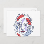 Body positivity movement messages briefkaart (Voorkant / Achterkant)