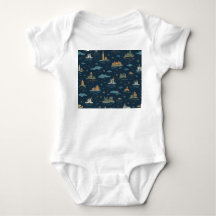 Body pour bébé avec motif de voyage vintage